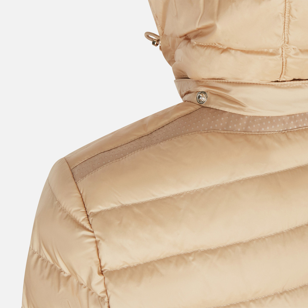 short down jacket JAYSEN WOMAN Brown Rice - image number 6 | GEOX