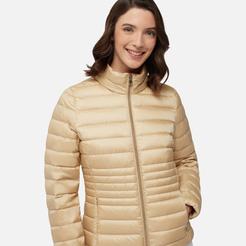 short down jacket JAYSEN WOMAN Brown Rice - image number 8 | GEOX