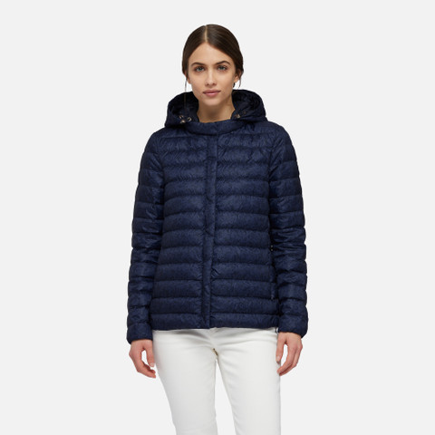 short down jacket JAYSEN WOMAN Navy Blazer/Crown Blue - image number 1 | GEOX