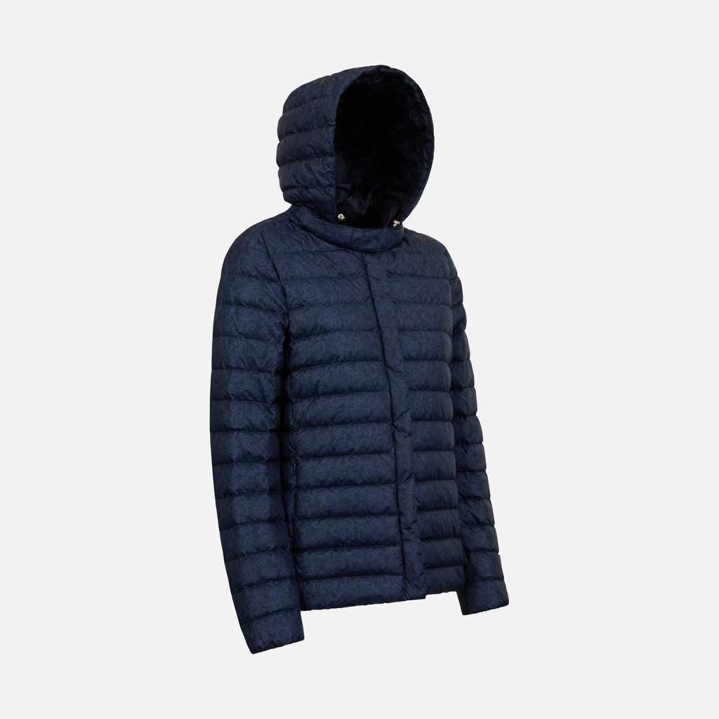 short down jacket JAYSEN WOMAN Navy Blazer/Crown Blue - image number 2 | GEOX