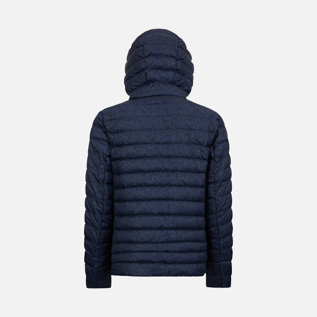 short down jacket JAYSEN WOMAN Navy Blazer/Crown Blue - image number 4 | GEOX