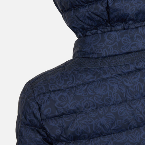 short down jacket JAYSEN WOMAN Navy Blazer/Crown Blue - image number 6 | GEOX