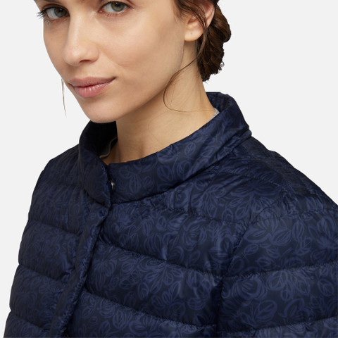 short down jacket JAYSEN WOMAN Navy Blazer/Crown Blue - image number 8 | GEOX