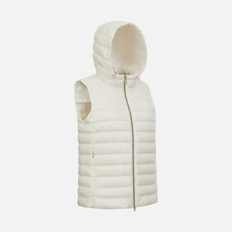 sleeveless down jacket JAYSEN WOMAN White - image number 2 | GEOX