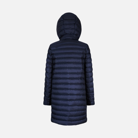 Full-length quilted coat JAYSEN WOMAN Navy blazer - image number 4 | GEOX