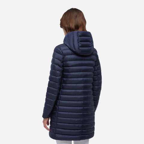 Full-length quilted coat JAYSEN WOMAN Navy blazer - image number 5 | GEOX