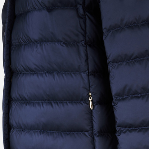 Full-length quilted coat JAYSEN WOMAN Navy blazer - image number 7 | GEOX