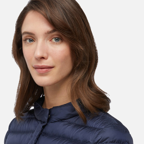 Full-length quilted coat JAYSEN WOMAN Navy blazer - image number 8 | GEOX
