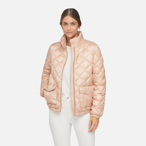 short down jacket DIAMOND WOMAN Misty Rose - image number 3 | GEOX