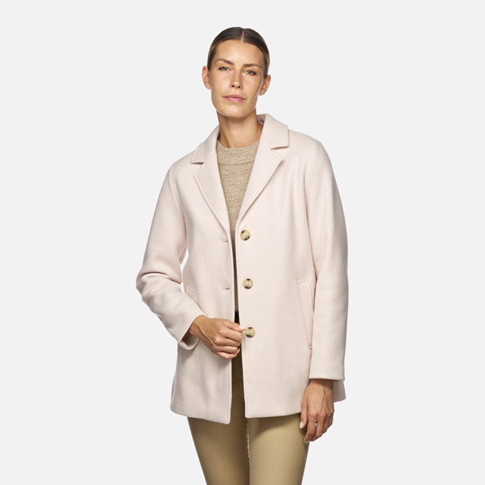 Manteau court DORALEA FEMME Blanc cassé | GEOX