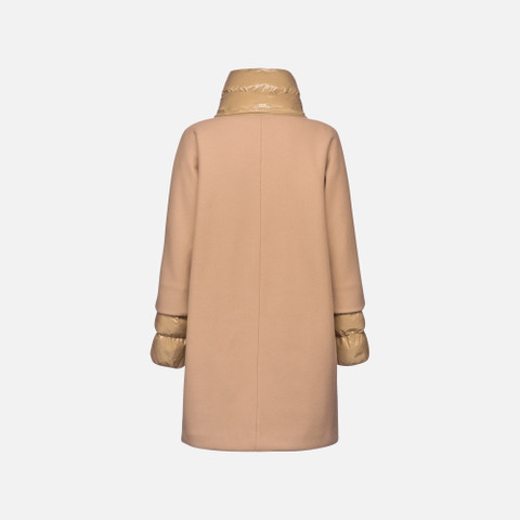 long coat DIAMANTA WOMAN Tiger's eye - image number 4 | GEOX