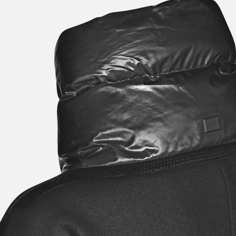 long coat DIAMANTA WOMAN Black - image number 6 | GEOX