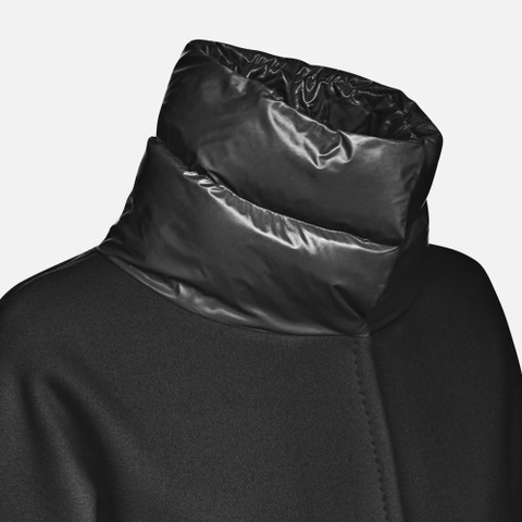 long coat DIAMANTA WOMAN Black - image number 7 | GEOX