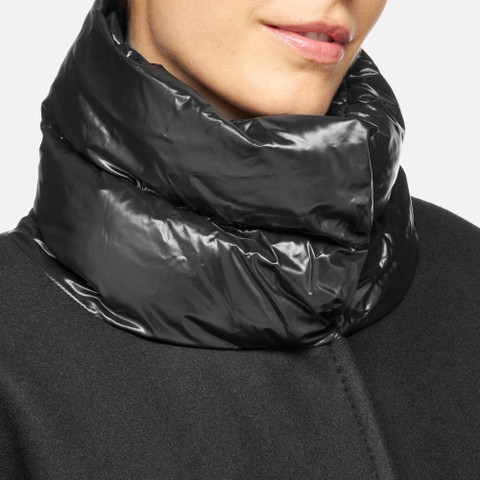 long coat DIAMANTA WOMAN Black - image number 8 | GEOX