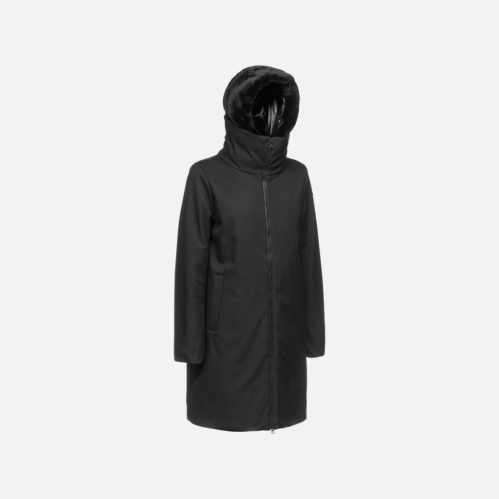 long parka DESYA WOMAN Black - image number 2 | GEOX