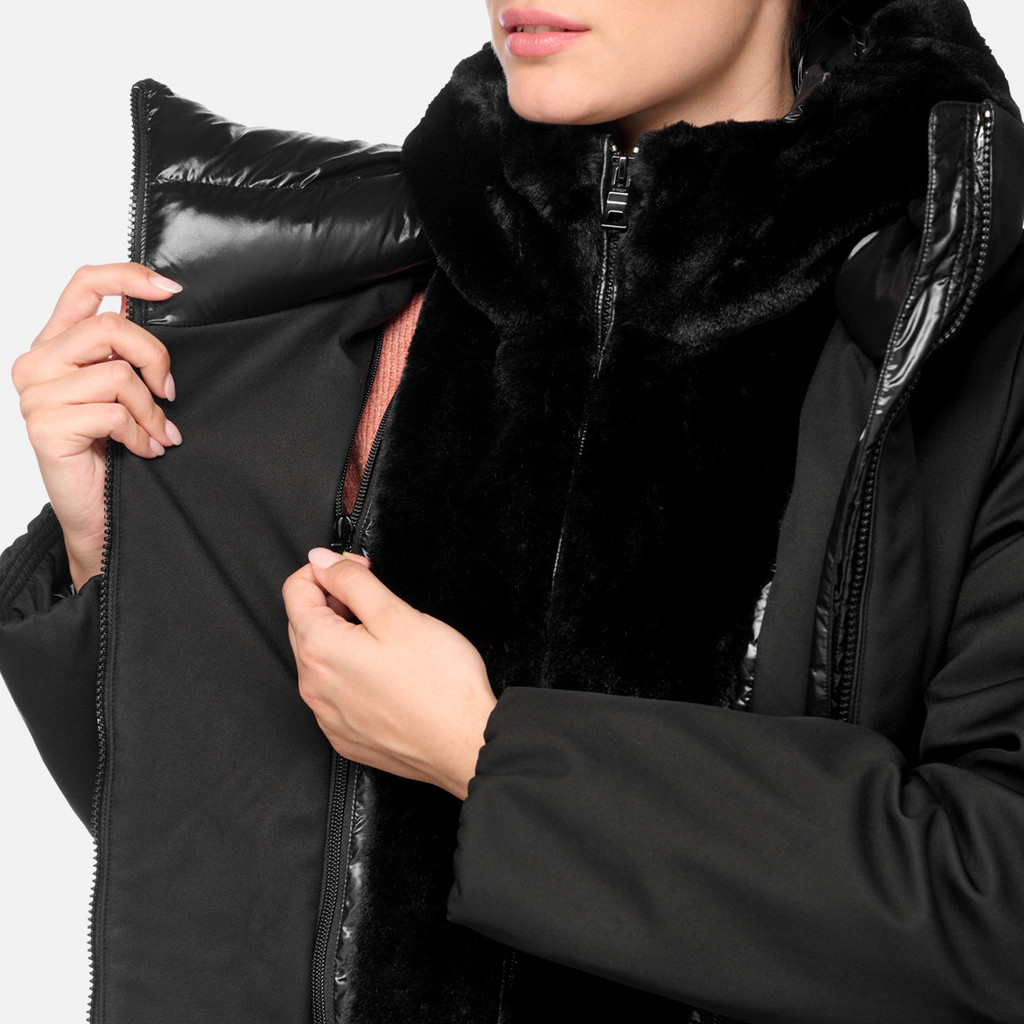 long parka DESYA WOMAN Black - image number 8 | GEOX