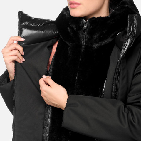 long parka DESYA WOMAN Black - image number 8 | GEOX