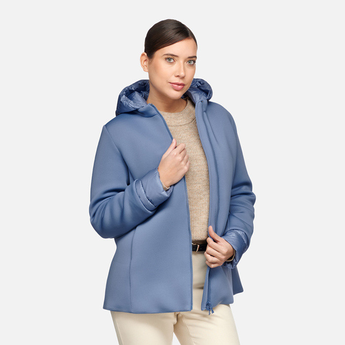 Chaqueta con capucha CRISTAEL MUJER Celeste | GEOX