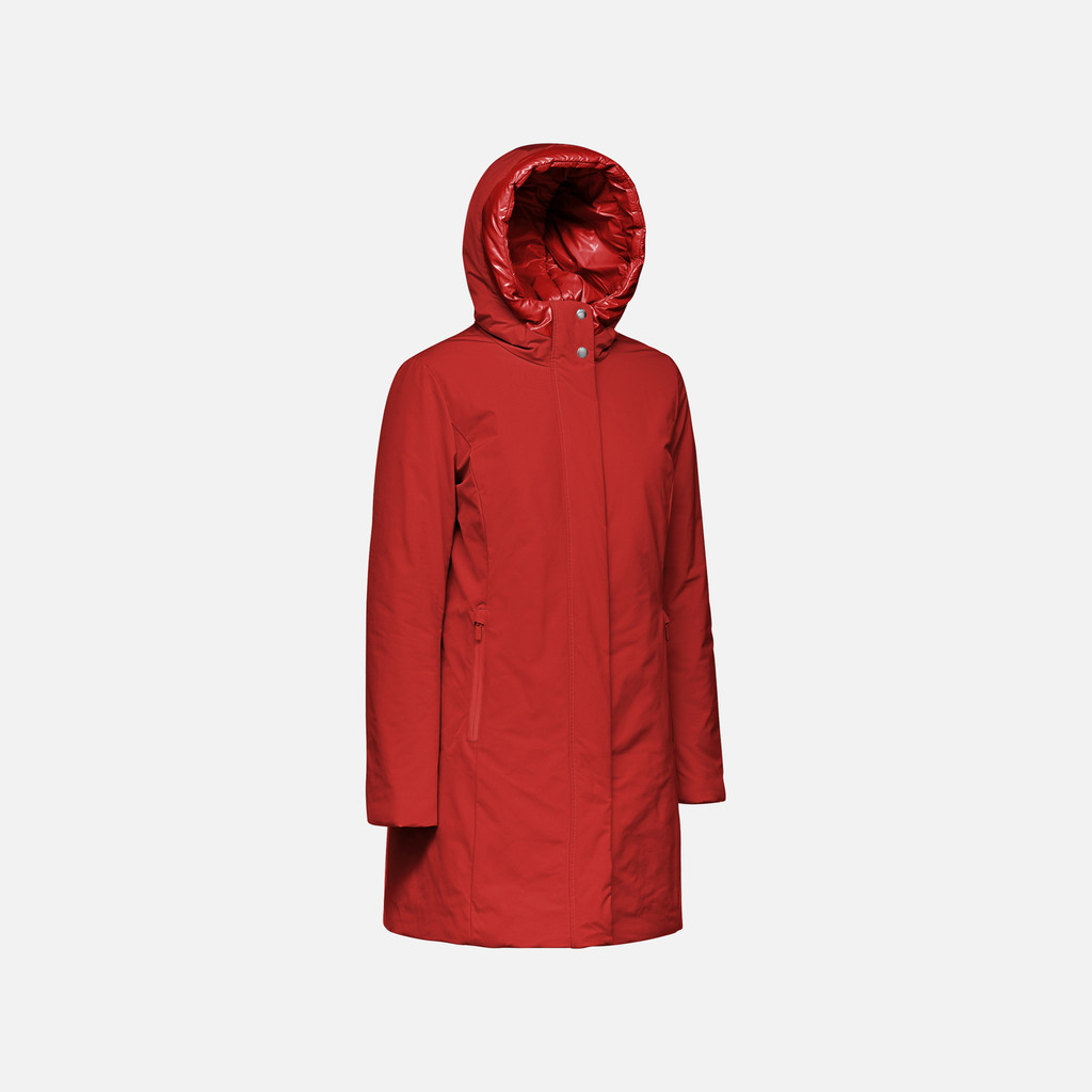 long parka SPHERICA WOMAN Red Dahlia - image number 2 | GEOX