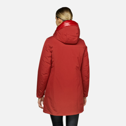 long parka SPHERICA WOMAN Red Dahlia - image number 5 | GEOX