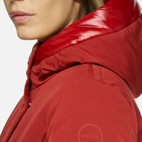 long parka SPHERICA WOMAN Red Dahlia - image number 8 | GEOX