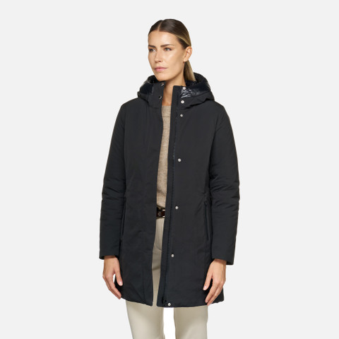 long parka SPHERICA WOMAN Black - image number 3 | GEOX