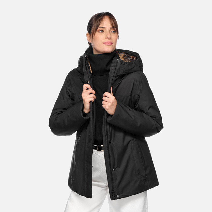 Parka larga FELICITY ABX MUJER Negro | GEOX