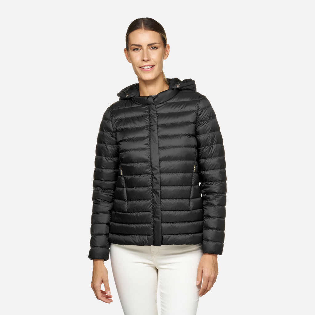 Geox JAYSEN WOMAN Black short down jacket Geox