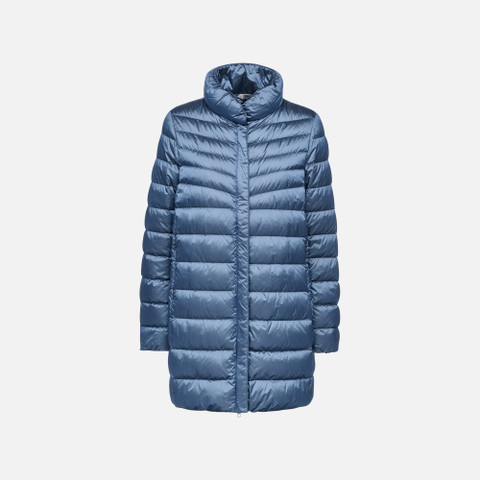 Full-length quilted coat JAYSEN WOMAN Dark infinity - image number 0 | GEOX