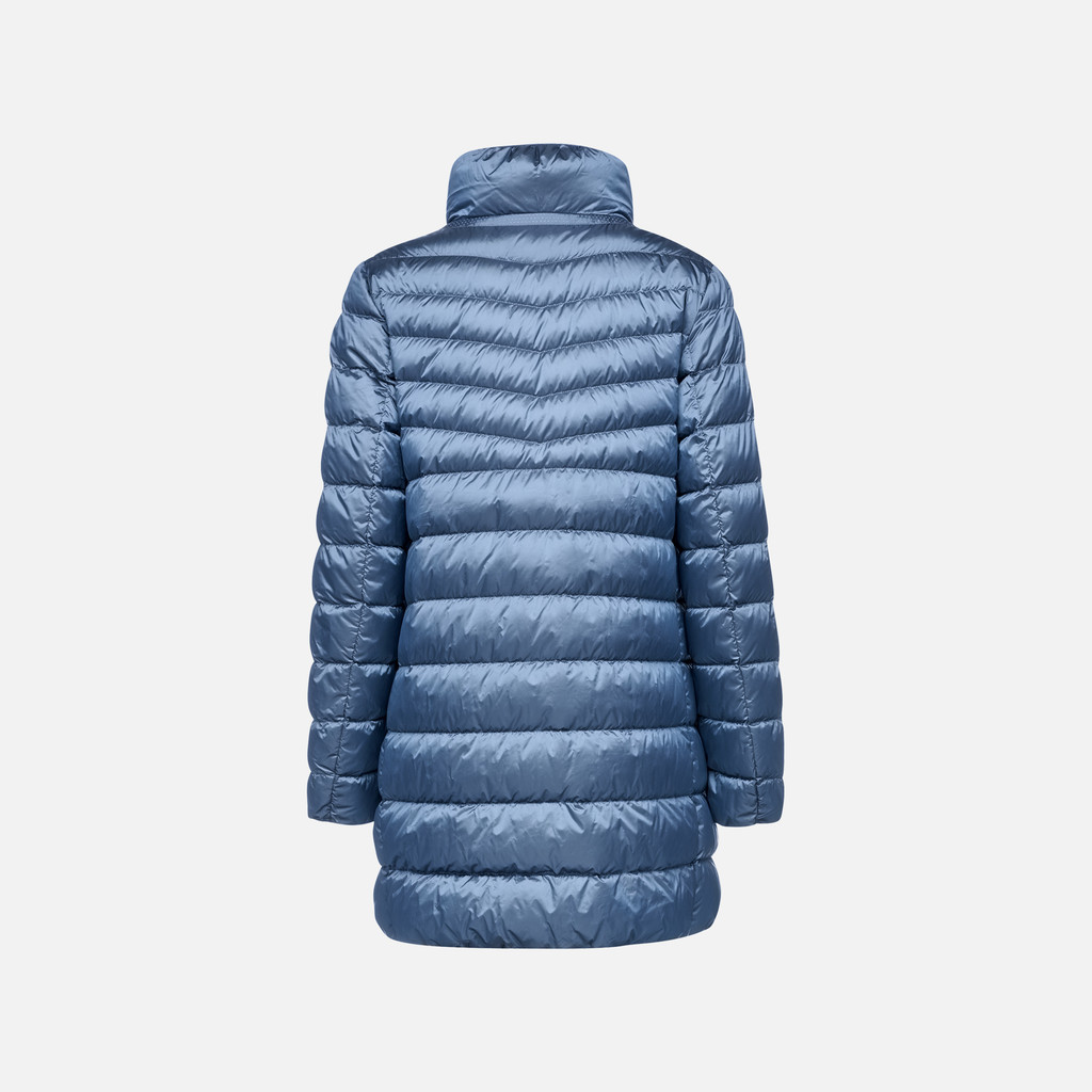 Full-length quilted coat JAYSEN WOMAN Dark infinity - image number 4 | GEOX
