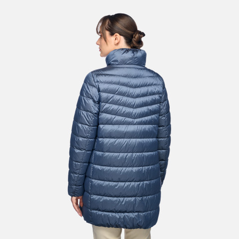 Full-length quilted coat JAYSEN WOMAN Dark infinity - image number 5 | GEOX