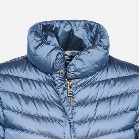 Full-length quilted coat JAYSEN WOMAN Dark infinity - image number 7 | GEOX