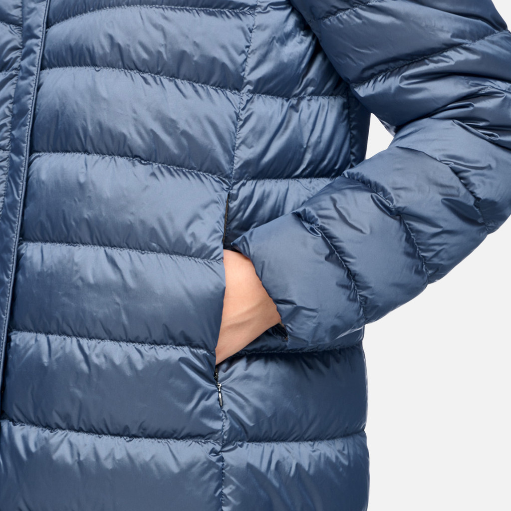Full-length quilted coat JAYSEN WOMAN Dark infinity - image number 8 | GEOX