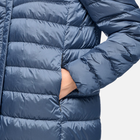 Full-length quilted coat JAYSEN WOMAN Dark infinity - image number 8 | GEOX