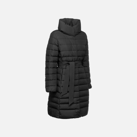 Full-length quilted coat CATRIA WOMAN Black - image number 2 | GEOX