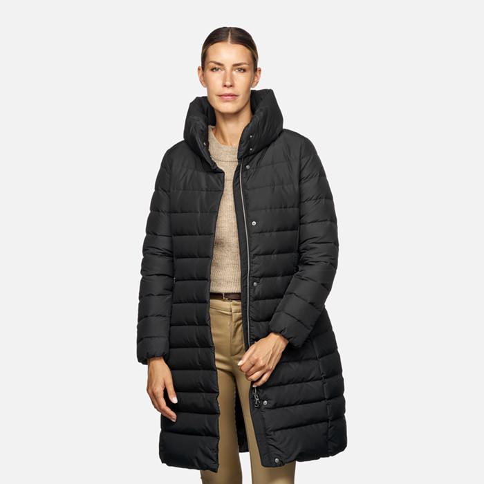 Ankle length quilted coat best sale