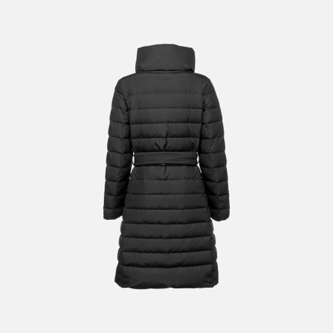 Full-length quilted coat CATRIA WOMAN Black - image number 4 | GEOX