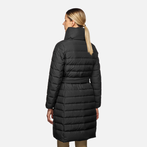 Full-length quilted coat CATRIA WOMAN Black - image number 5 | GEOX
