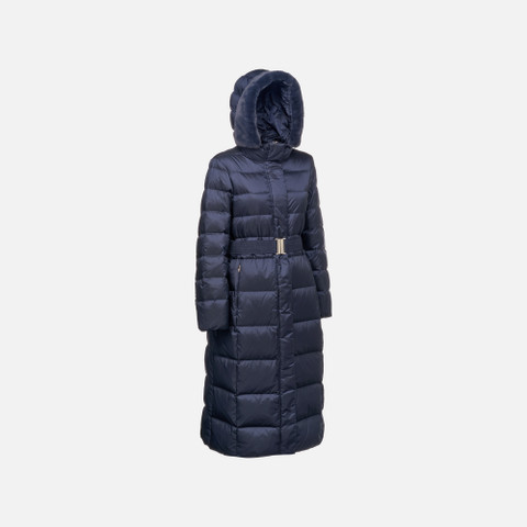 Full-length quilted coat PHEBY WOMAN Sky captain - image number 2 | GEOX