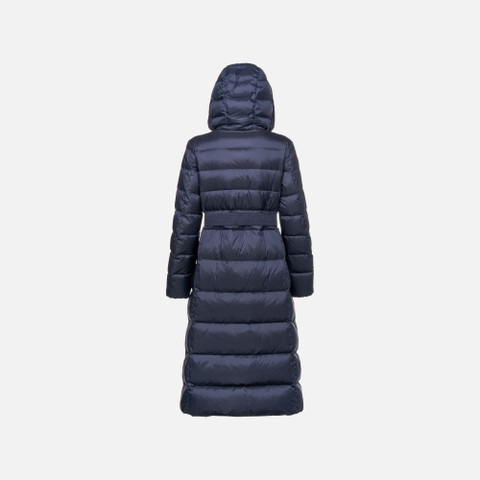 Full-length quilted coat PHEBY WOMAN Sky captain - image number 4 | GEOX