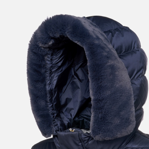 Full-length quilted coat PHEBY WOMAN Sky captain - image number 7 | GEOX