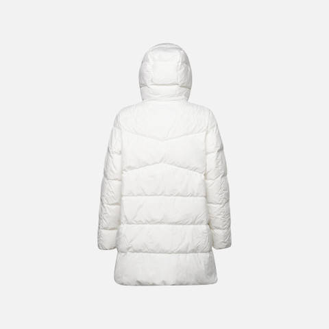 Full-length quilted coat DALYLA WOMAN Blanc De Blanc - image number 4 | GEOX