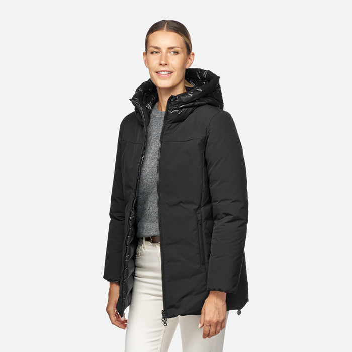 Chaqueta reversible SPHERICA MUJER Negro | GEOX