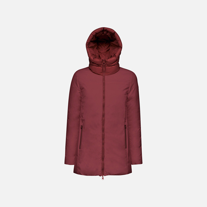 Reversible jacket SPHERICA WOMAN Dark red/Dark red | GEOX