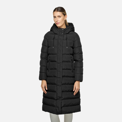 long parka ANYLLA WOMAN Black - image number 1 | GEOX