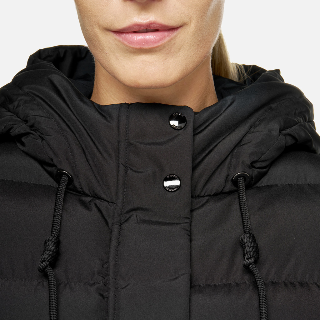 long parka ANYLLA WOMAN Black - image number 8 | GEOX