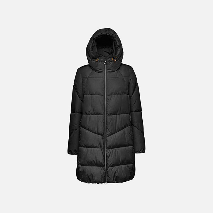 Langer parka DAMIANA DAME Schwarz | GEOX