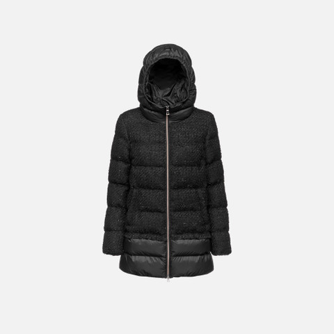 Long parka MANILVA WOMAN Black/Black - image number 4 | GEOX