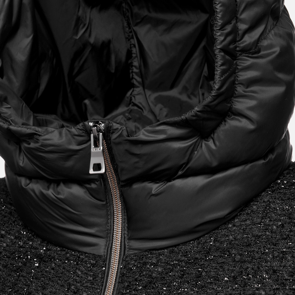 Long parka MANILVA WOMAN Black/Black - image number 8 | GEOX