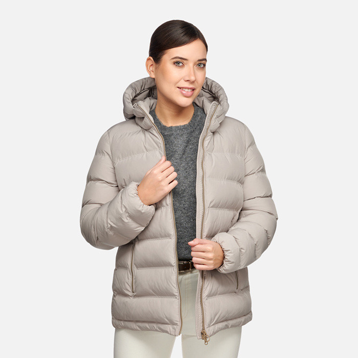 Long parka SPHERICA WOMAN Dove Gray | GEOX